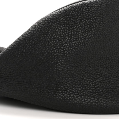 Grained Calfskin Large Slouchy Banana Bag Black