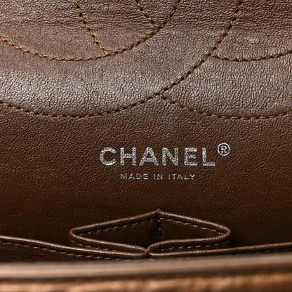 Metallic Aged Calfskin Quilted 2.55 Reissue 227 Flap Bronze