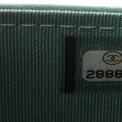 Caviar Quilted Boy Wallet On Chain WOC Light Blue