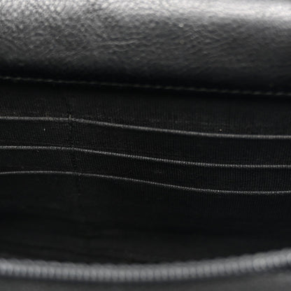 Crumpled Calfskin Quilted Wallet On Chain WOC So Black