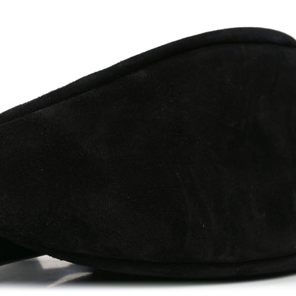 Suede Small Slouchy Banana Bag Black