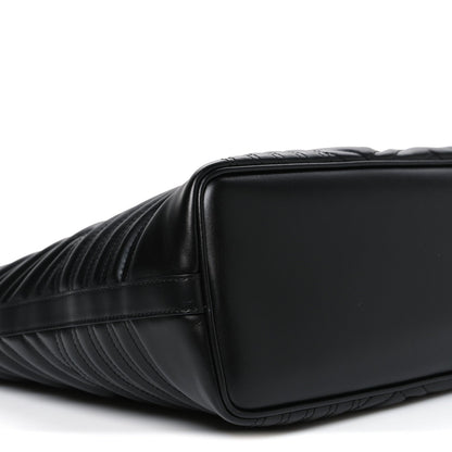 Calfskin Matelasse Monochrome Large GG Marmont Tote Bag Black