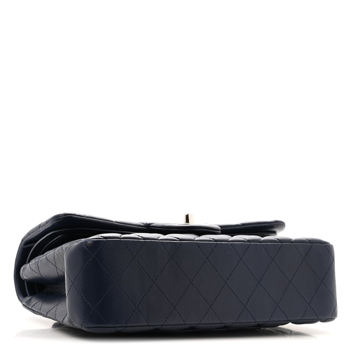 Lambskin Quilted Small Double Flap Blue
