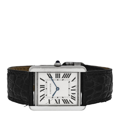 Stainless Steel Alligator 27mm Tank Solo Quartz Watch