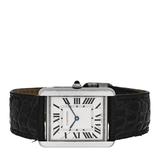Stainless Steel Alligator 27mm Tank Solo Quartz Watch
