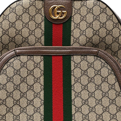 GG Supreme Monogram Medium Ophidia Day Backpack Brown