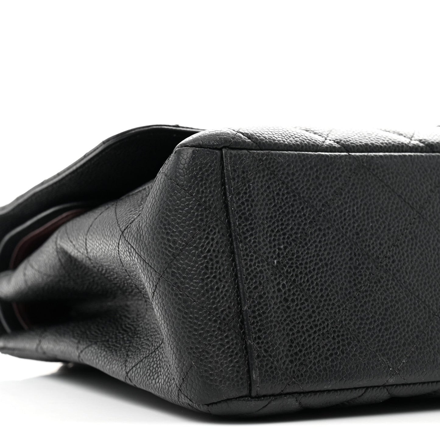 Caviar Quilted Maxi Double Flap Black