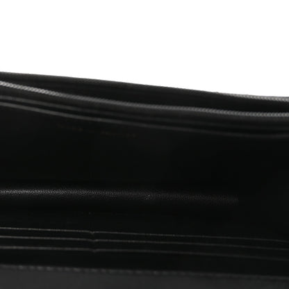 Lambskin Quilted Preppy Satchel Wallet On Chain WOC Black