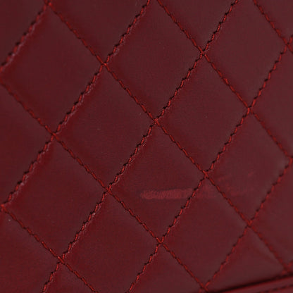 Lambskin Quilted New Medium Boy Flap Red