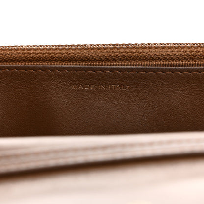 Metallic Calfskin Quilted 2.55 Reissue Wallet On Chain WOC Bronze