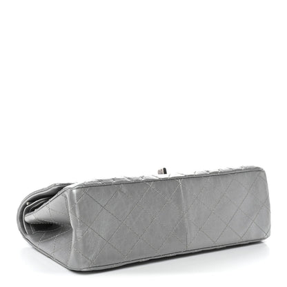 Metallic Aged Calfskin Quilted 2.55 Reissue 226 Flap Silver