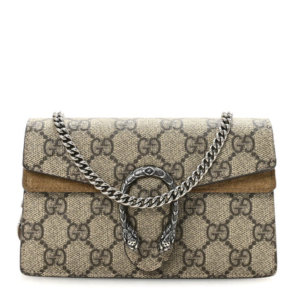 GG Supreme Monogram Super Mini Dionysus Shoulder Bag Taupe