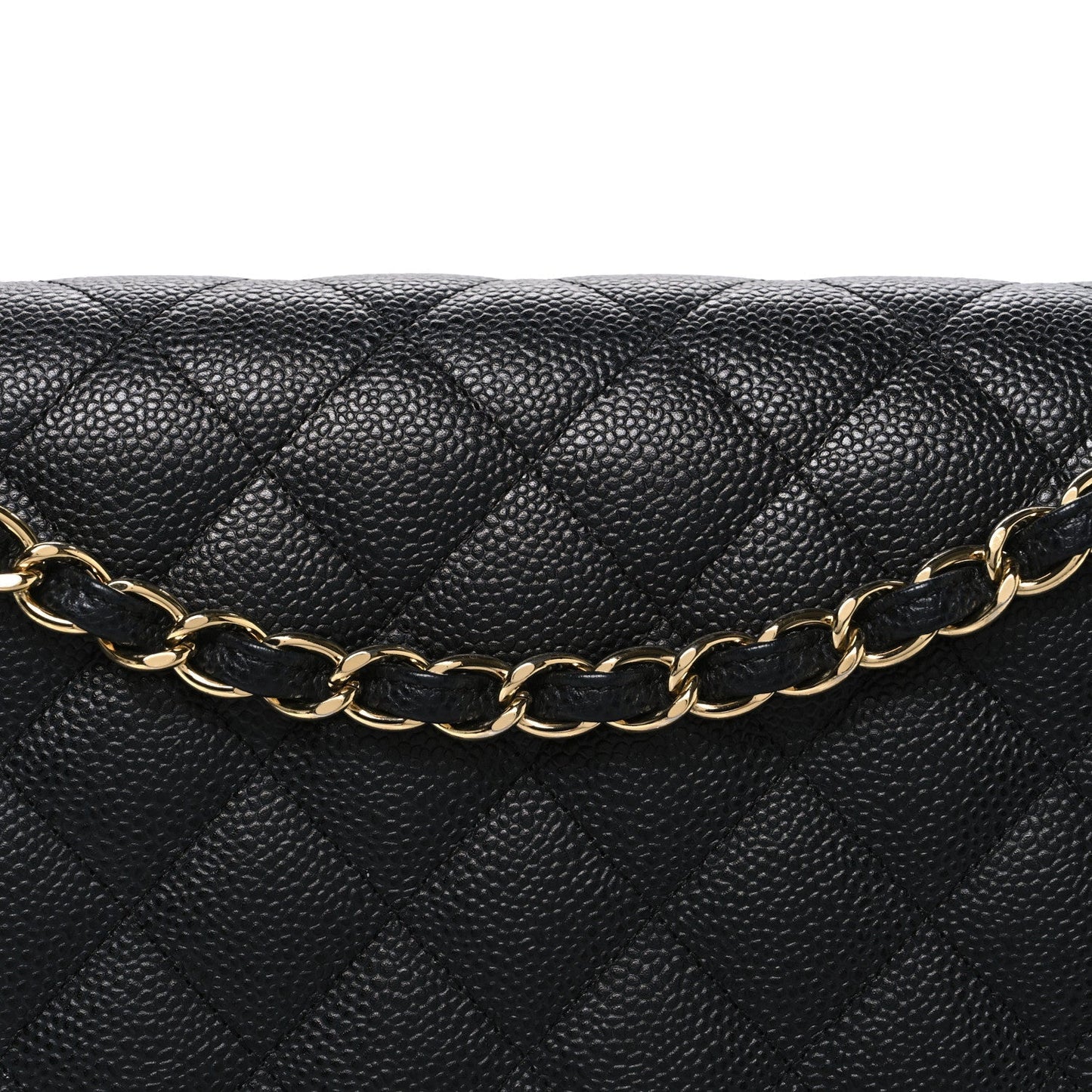 Caviar Quilted Maxi Double Flap Black