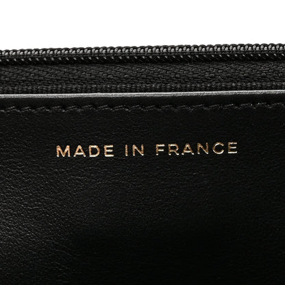 Caviar Quilted CC Turnlock Charm Wallet On Chain WOC Black