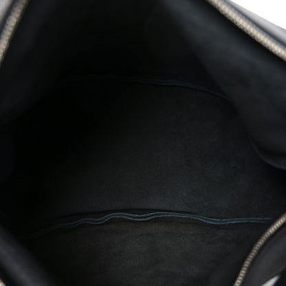 Grained Calfskin Large Slouchy Banana Bag Black
