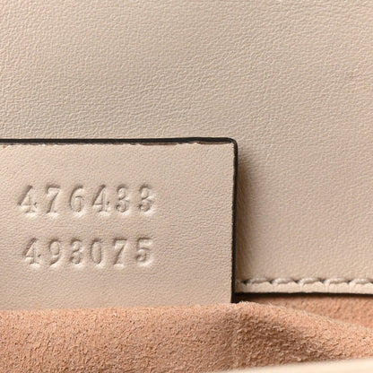 Calfskin Matelasse Super Mini GG Marmont Shoulder Bag White