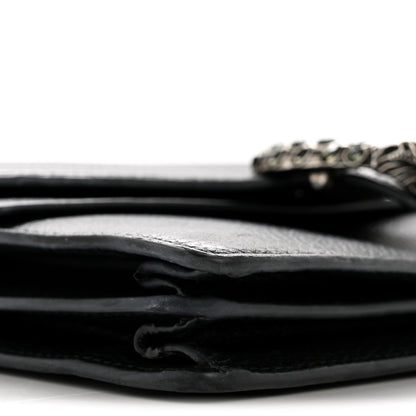 Pebbled Calfskin Small Dionysus Shoulder Bag Black