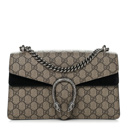 GG Supreme Monogram Small Dionysus Shoulder Bag Black