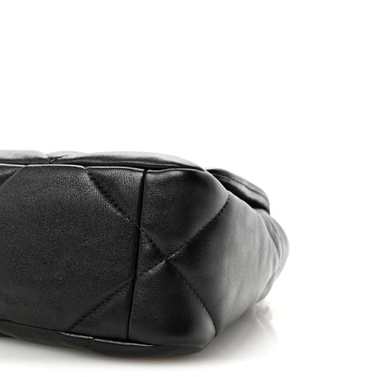 Lambskin Quilted Medium Chanel 19 Flap Black