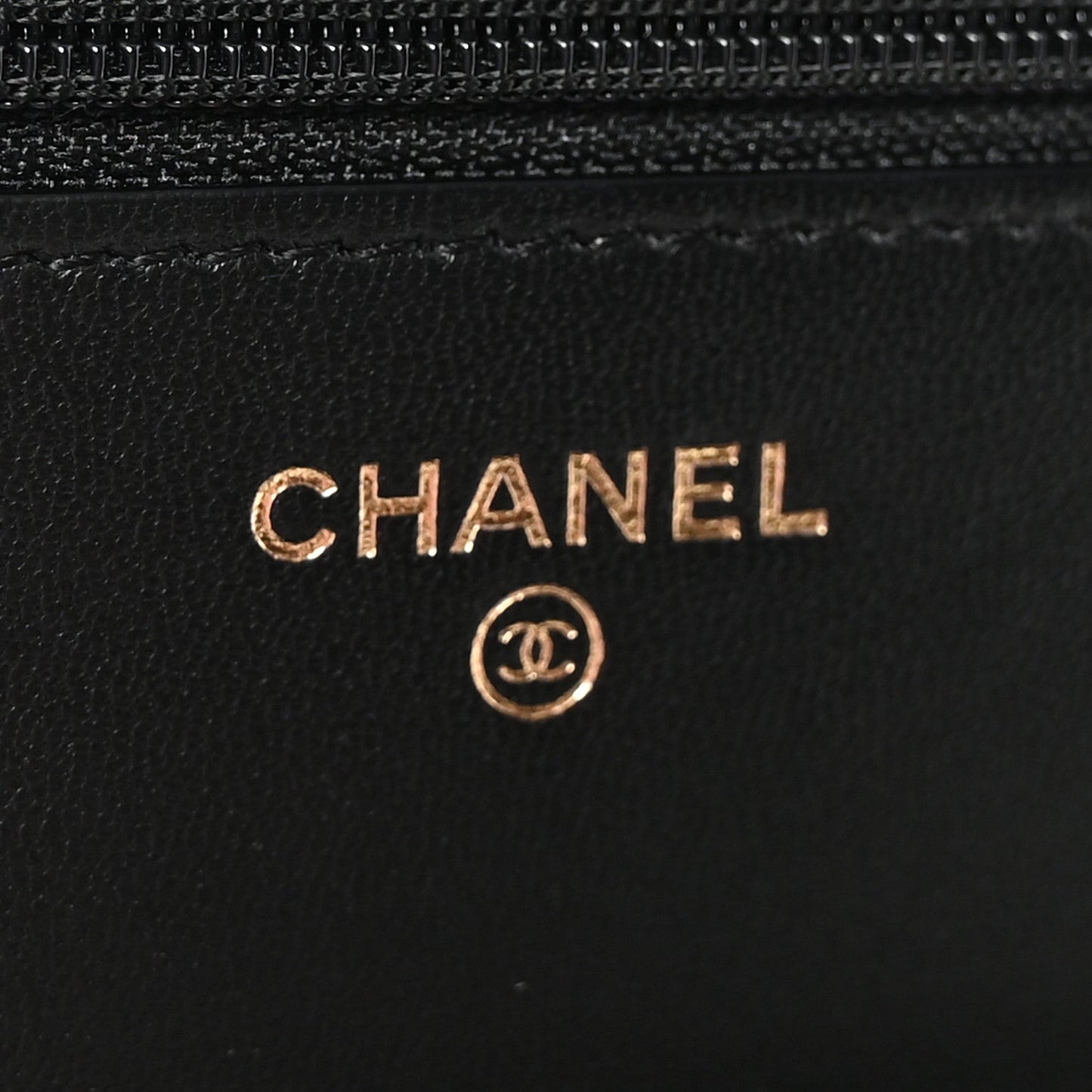 Lambskin Quilted Pearl Crown Wallet On Chain WOC Black