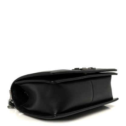 Calfskin Quilted Medium Boy Flap Black