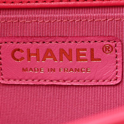 Lambskin Tweed Medium Boy Flap Fuchsia