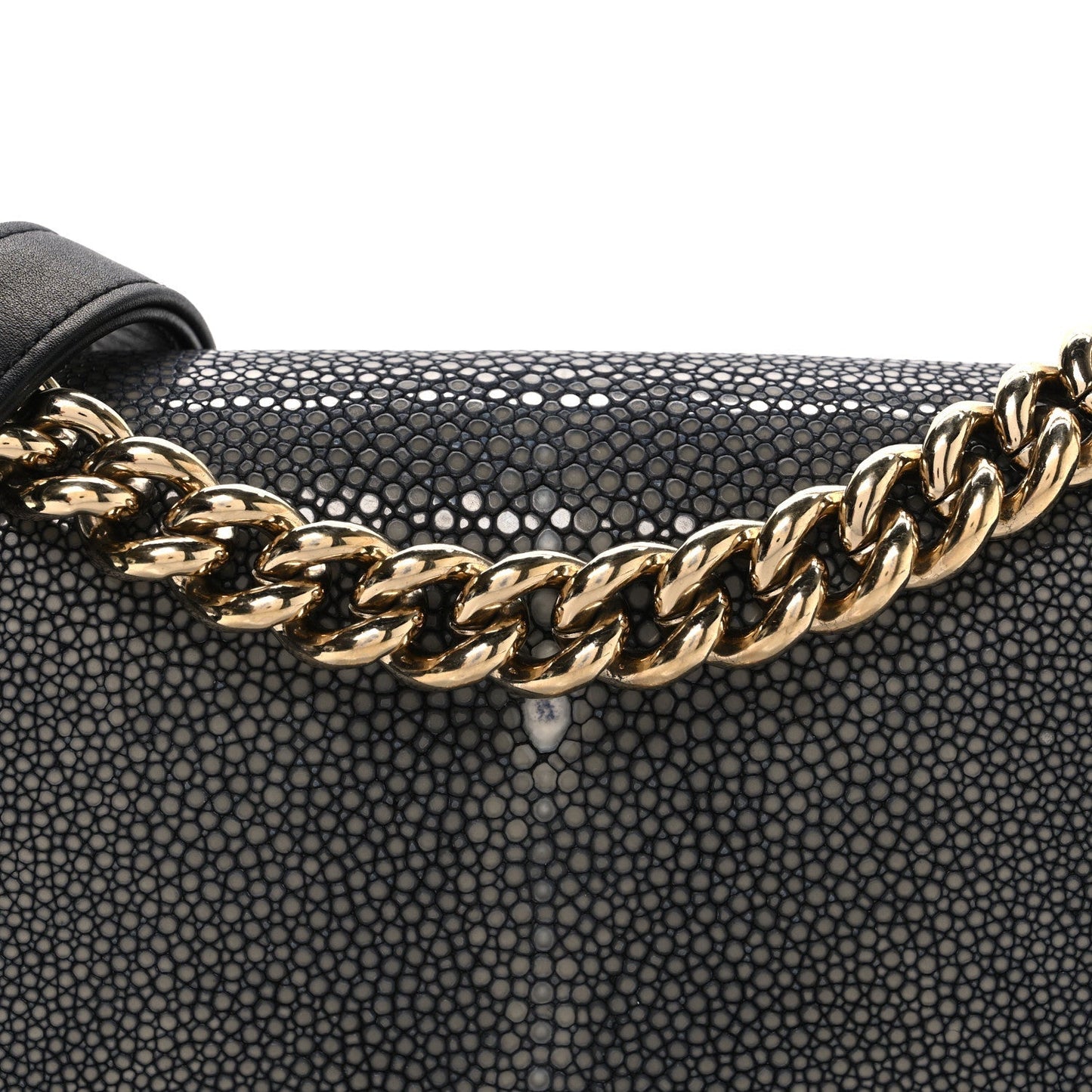 Galuchat Stingray Small Boy Flap Black