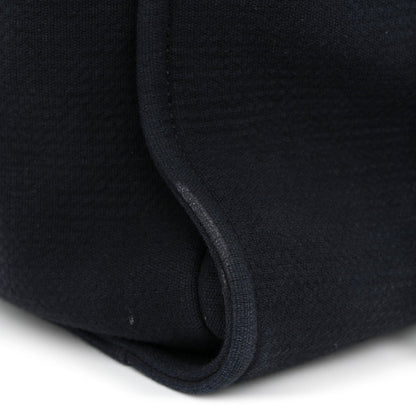Mixed Fibers Calfskin Medium Deauville Tote Navy Blue