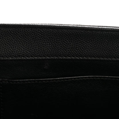 Caviar Quilted Large Business Affinity Flap Black