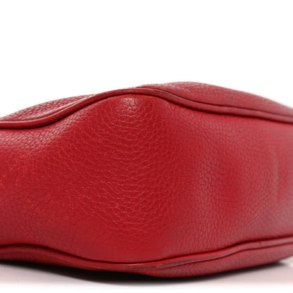 Pebbled Calfskin Small Soho Disco Bag Tabasco Red