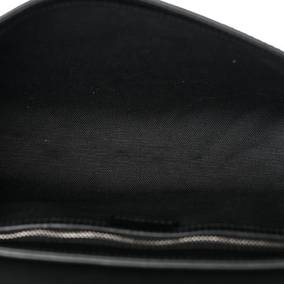 GG Supreme Monogram Appia Calfskin Web Crossbody Bag Black Grey