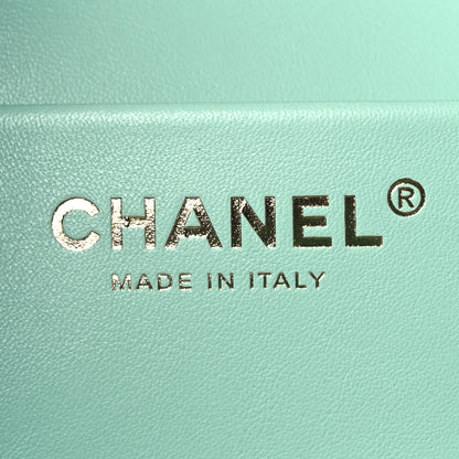 Suede Calfskin Small Souplissimo Maxi Flap Green