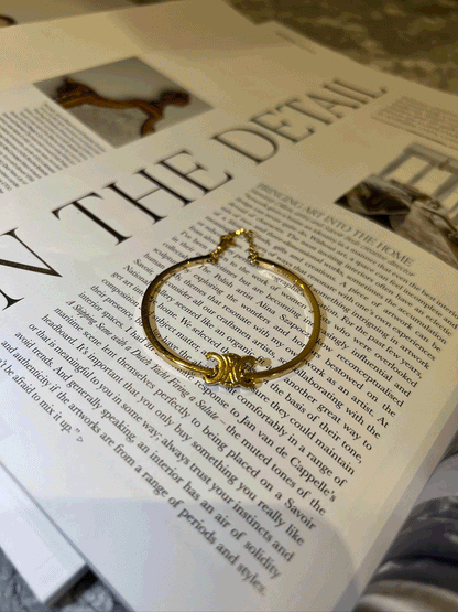 CELINE Brass Triomphe Articulated Bracelet(2 Colors)