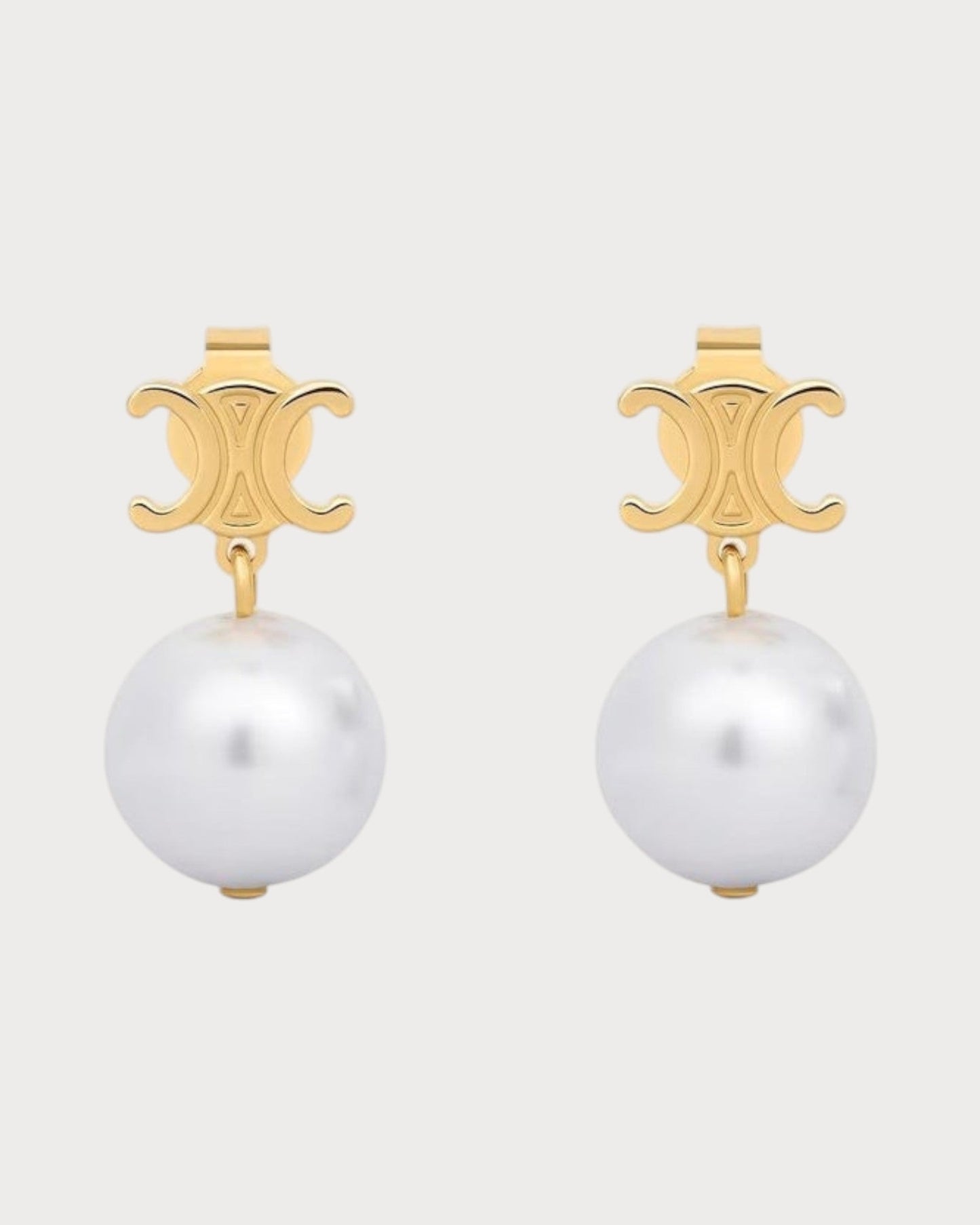 CELINE Les Perles Celine Earrings Brass(Gold)