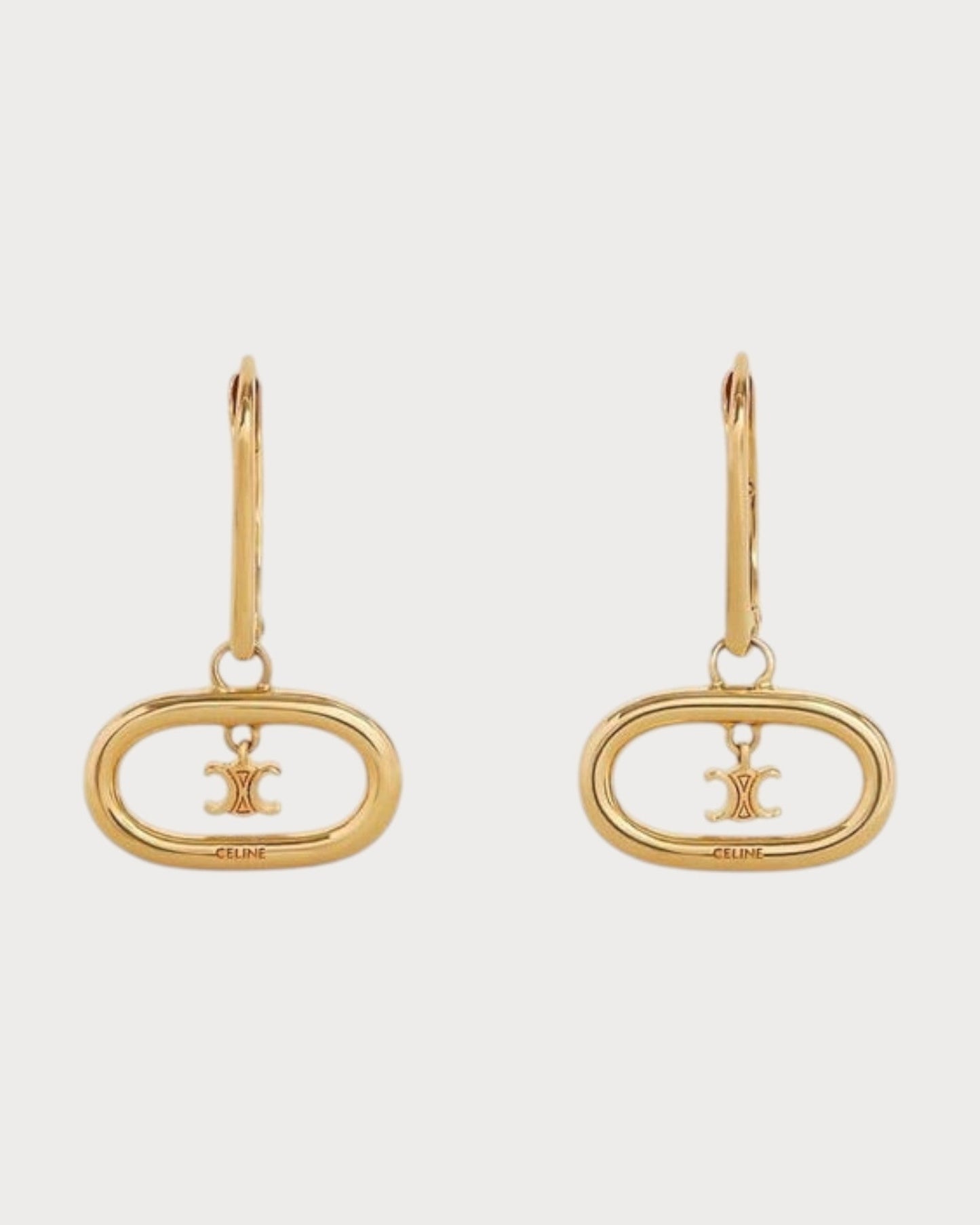 CELINE Triomphe Mobile Earrings Brass(Gold)