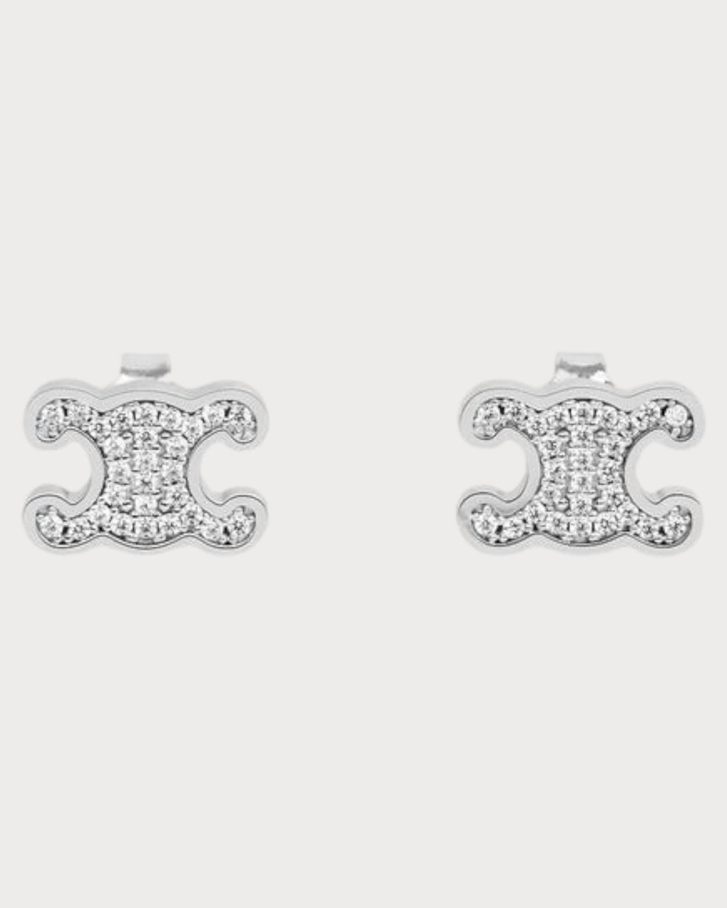 CELINE Triomphe Rhinestone Studs Brass(2 Colors)