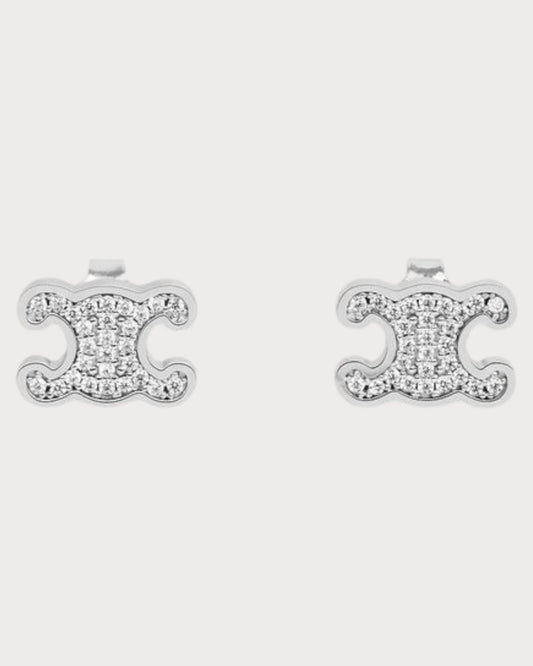 CELINE Triomphe Rhinestone Studs Brass(2 Colors)