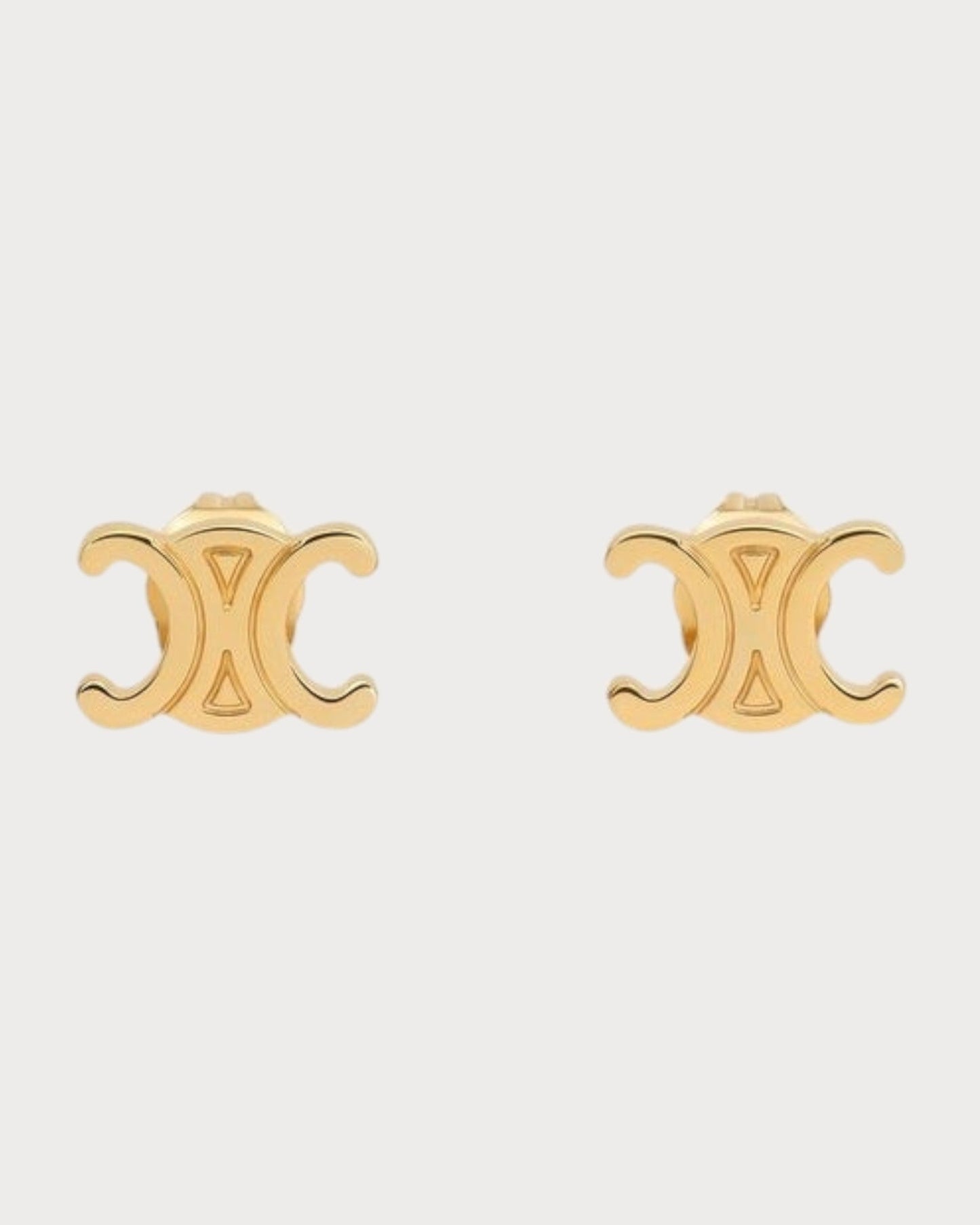 CELINE Triomphe Studs Earrings Brass(2 Colors)