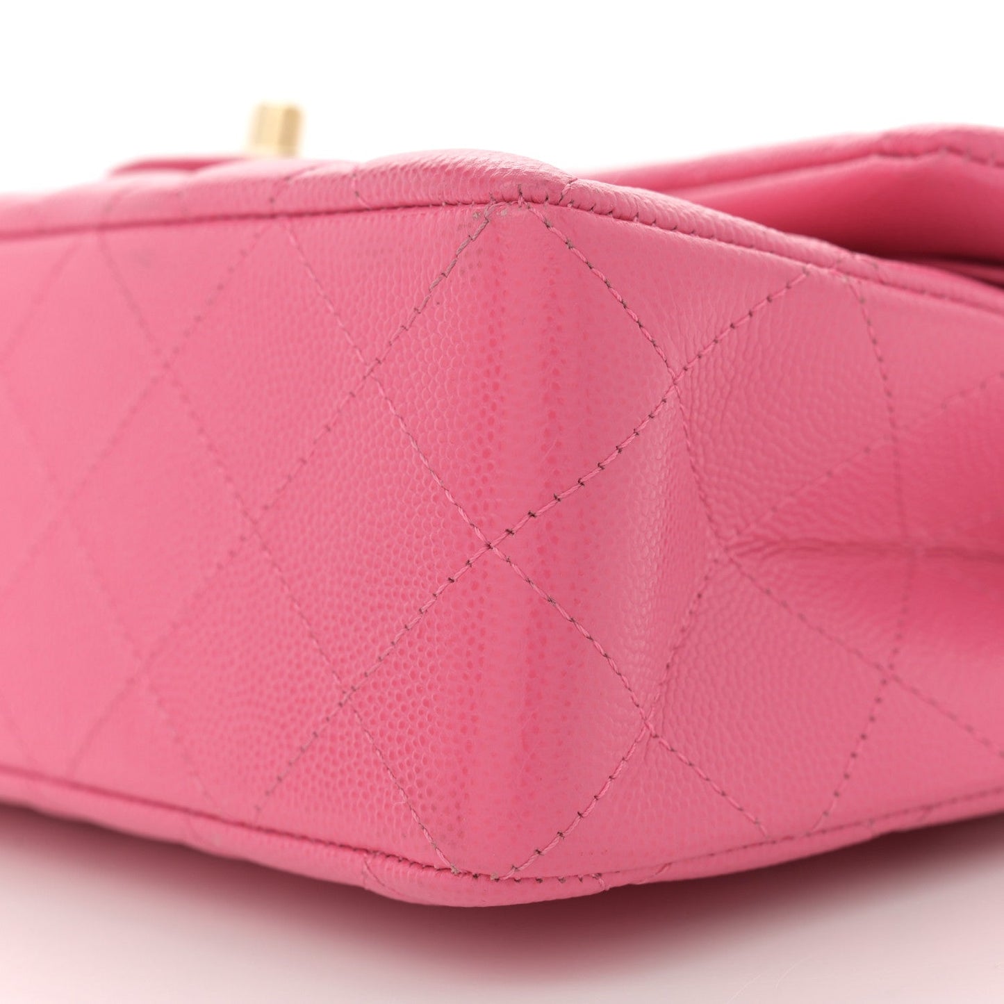 Caviar Quilted Small Double Flap Pink