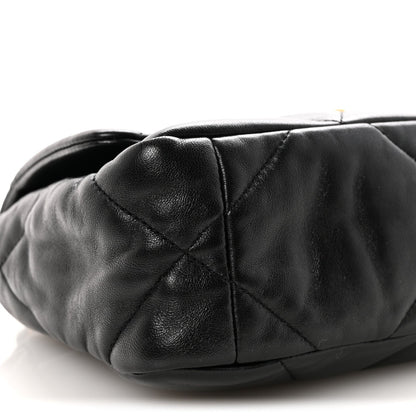 Lambskin Quilted Medium Chanel 19 Flap Black