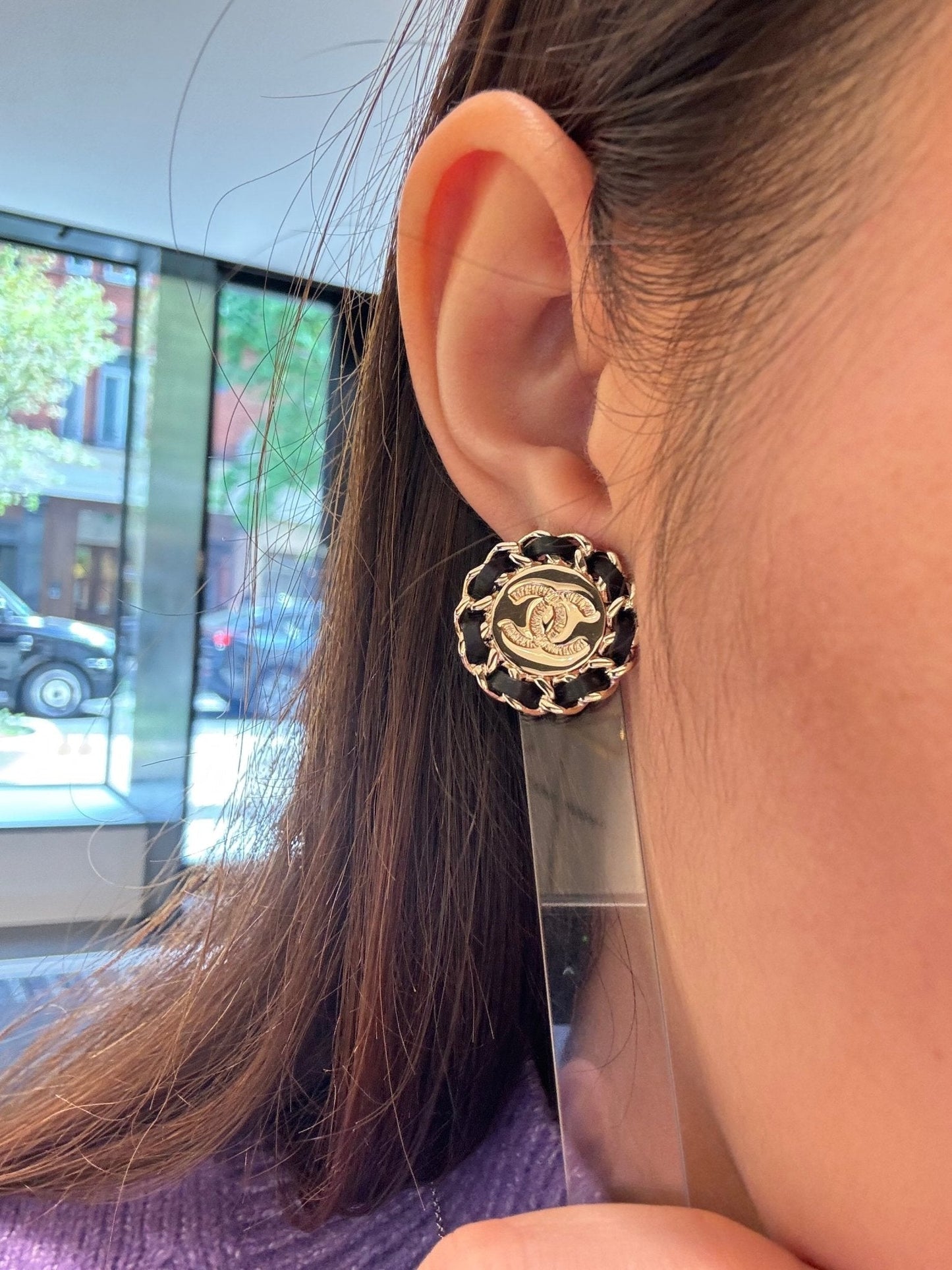 CHANEL Metal CC Earrings Metal(Gold)