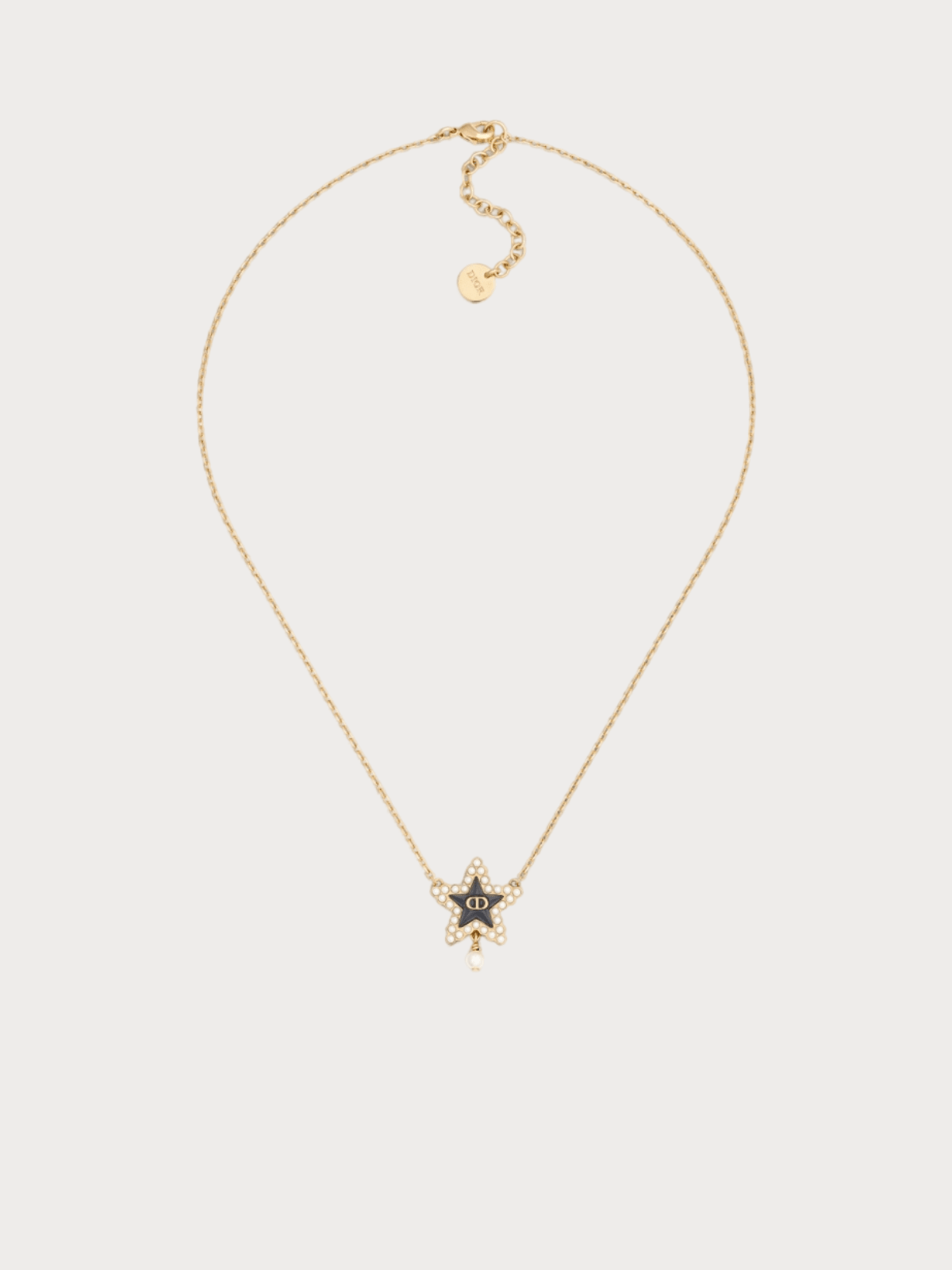 CHRISTAIN DIOR Petit CD Lucky Baroque Necklace(Deep Ocean Blue)