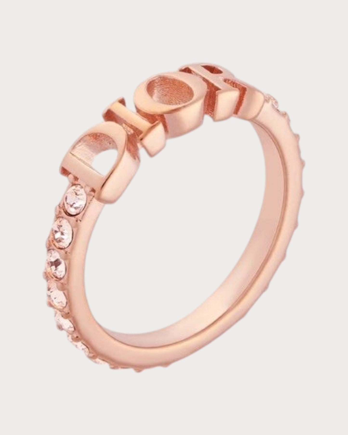 CHRISTIAN DIOR Dio(r)evolution Ring Gold-Finish Metal and White Crystals(3 Colors)