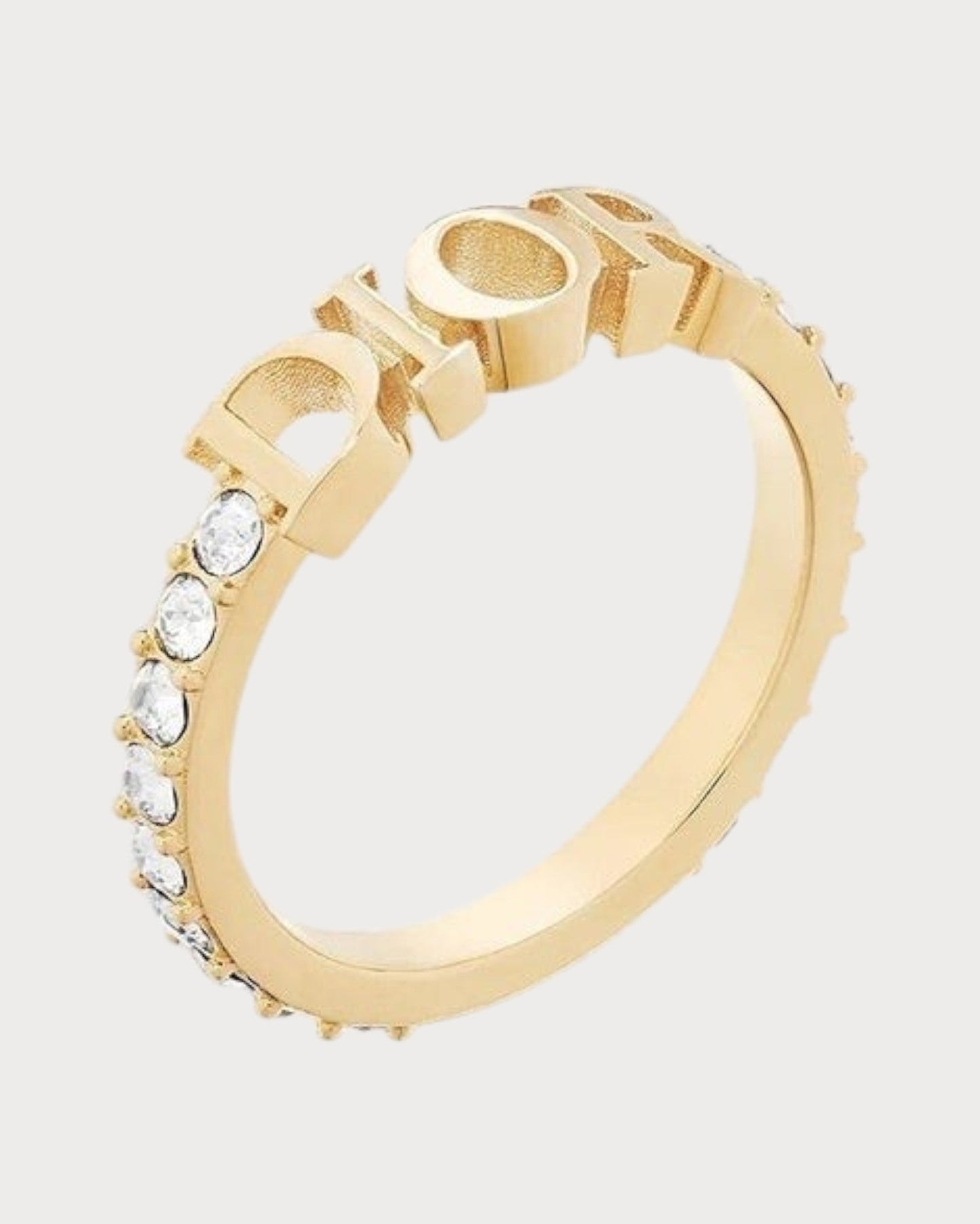 CHRISTIAN DIOR Dio(r)evolution Ring Gold-Finish Metal and White Crystals(3 Colors)