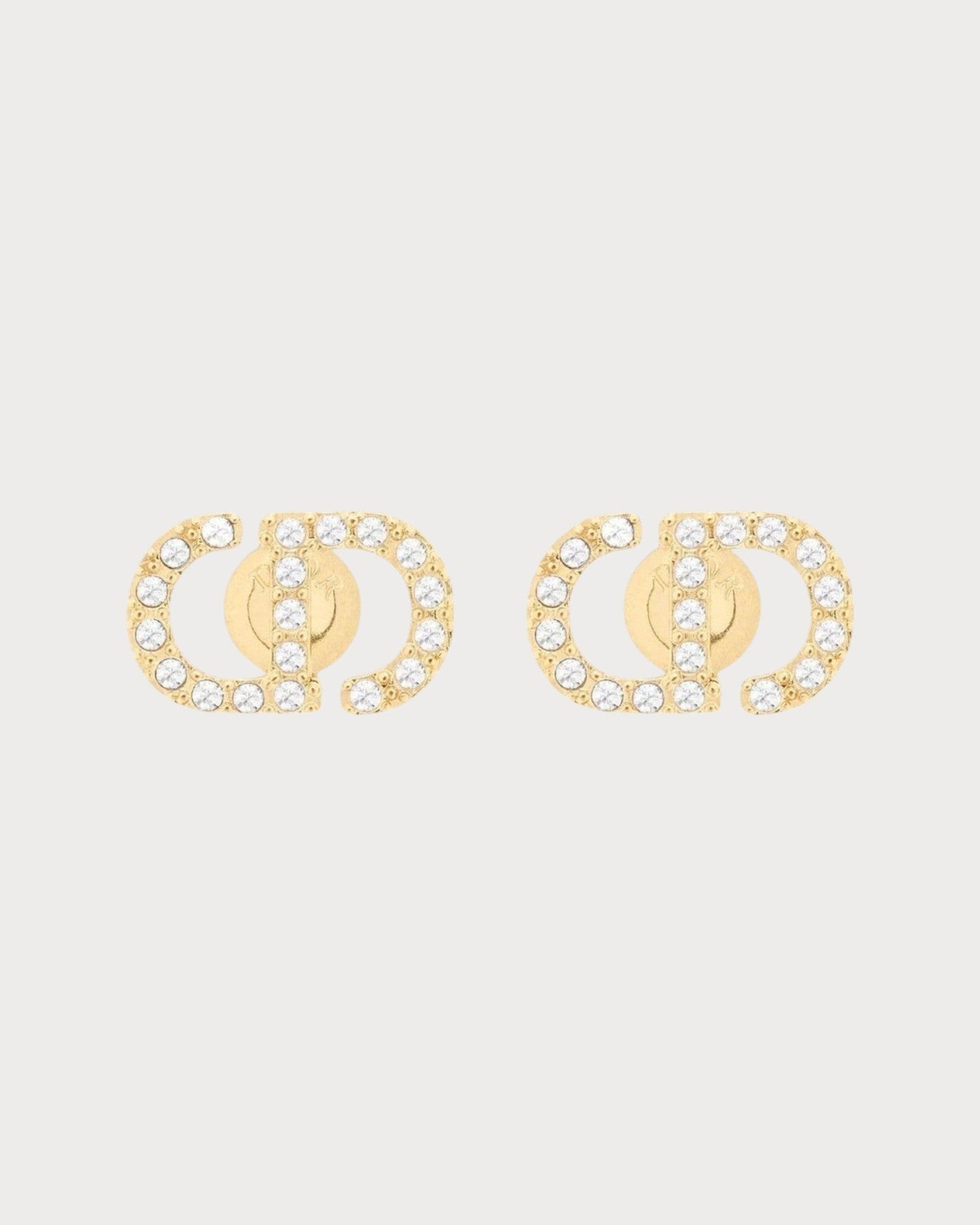 CHRISTIAN DIOR Petit CD Stud Earrings Gold-Finish Metal(Mini/2 Colors)