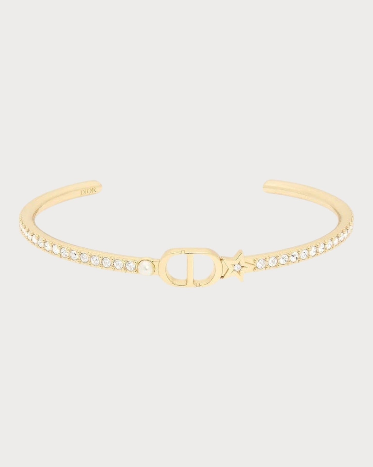 CHRISTIAN DIOR Petit CD Multi Bangle Gold-Finish Metal(White)