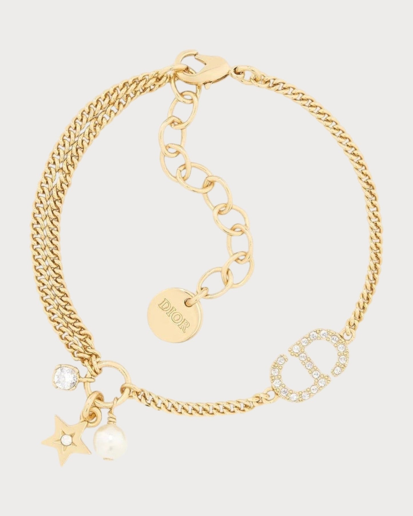 CHRISTIAN DIOR Petit CD Multi Bracelet｜迪奧 幸運星手鏈 Gold-Finish Metal(Gold)