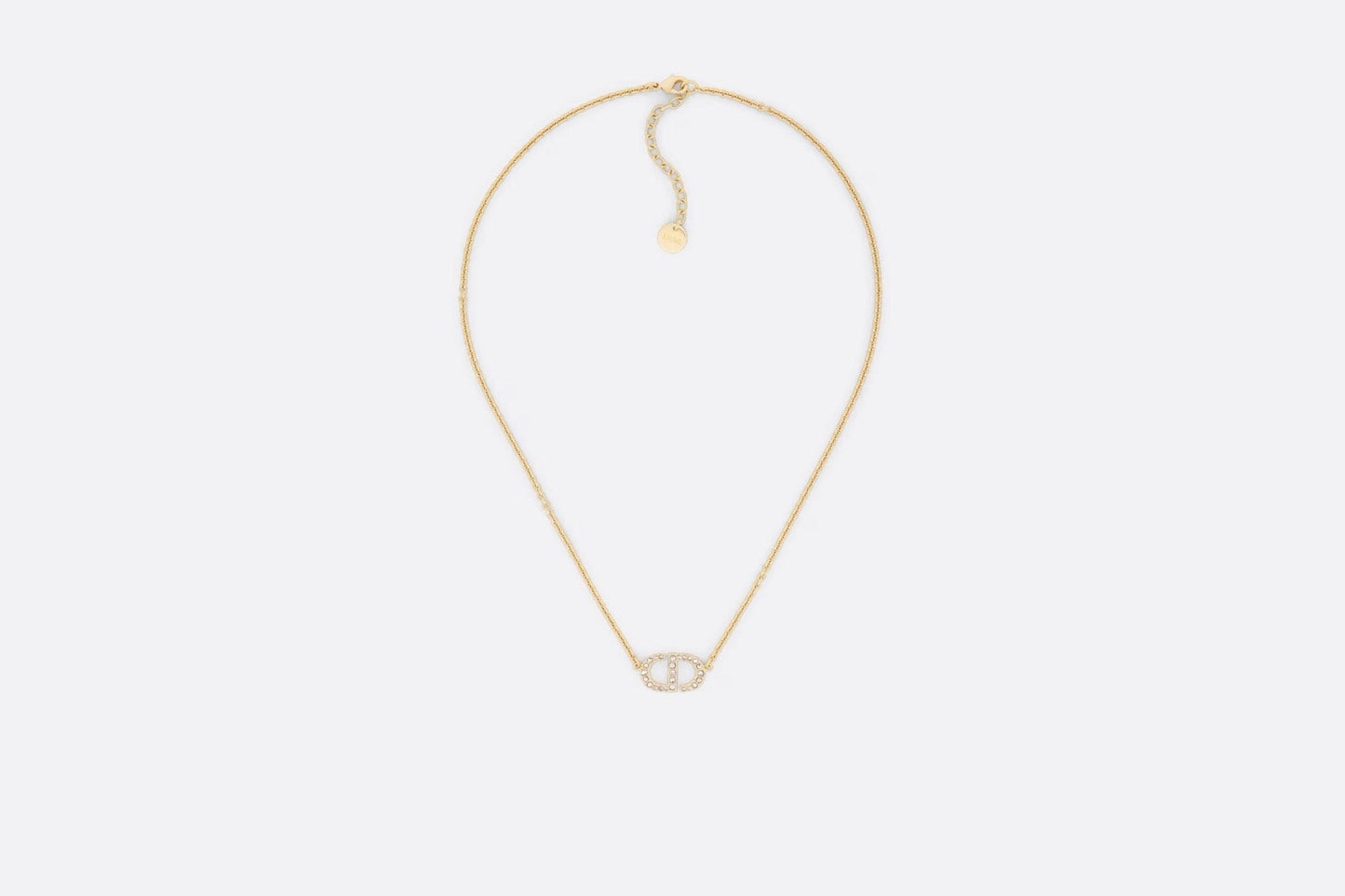 CHRISTIAN DIOR Petit CD Necklace Gold-Finish Metal(Gold)