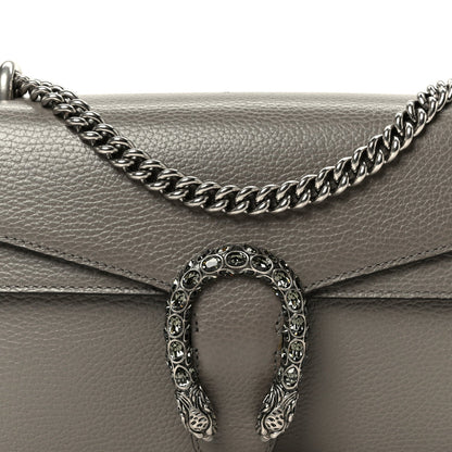 Pebbled Calfskin Small Dionysus Shoulder Bag Dusty Grey