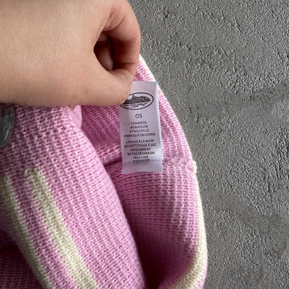 Corteiz Knit Stripe Beanie -Pink